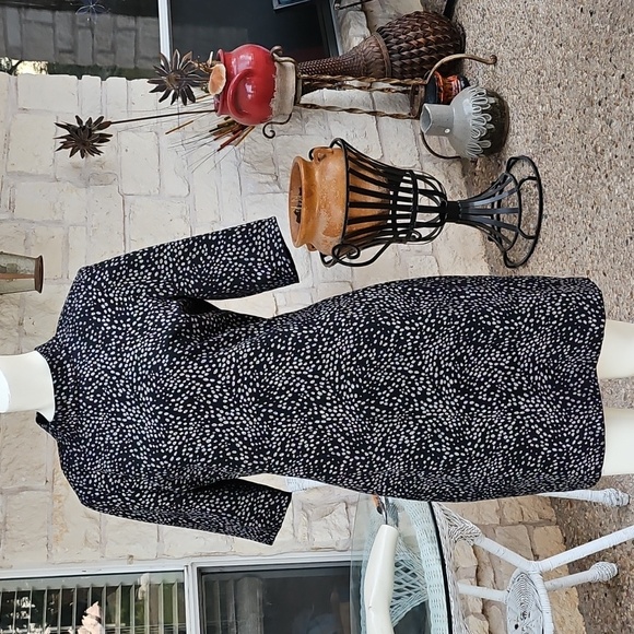 Alice + Olivia Inka Glitter Dot Dress Black Metallic Bodycon Strong Shoulder 12 - Picture 3 of 14